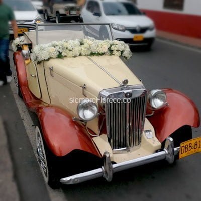 Decoración-de-Carro-para-bodas
